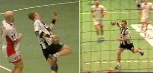 Petersen und Jacobsen verwandeln ihre Tempogegenst��e zum 19:13 und 20:13