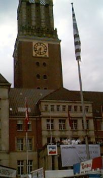 Der THW auf dem Balkon