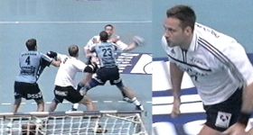 Bjerre bringt den THW mit 25:24 in Führung. Bjerre bringt den THW mit 25:24 in Führung.