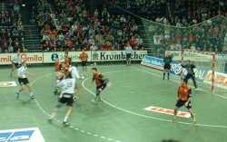 In der ersten Halbzeit hatte der THW einige Probleme...