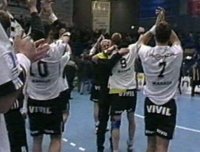 Jubel beim THW nach dem Sieg in Lemgo. Jubel beim THW nach dem Sieg in Lemgo.