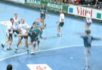 GWD-Kreisl�ufer Dimitri Kouzelev machte der THW-Abwehr zu schaffen.  Er traf ingesamt acht Mal.