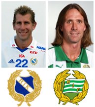 Trafen in der Elitserien erneut aufeinander: Magnus Wislander (l.) und Staffan Olsson.