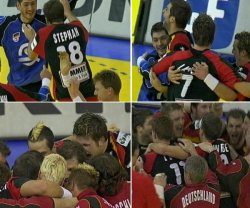 Deutscher Jubel nach dem Erreichen des Endspiels.