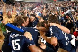 Jubel in Flensburg nach dem f�nften Sieg �ber den THW in Folge.