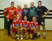 Auf Einladung von adidas trafen  Fritz, L�vgren und Lawrow auf die Damen des FCN.