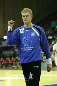 Johannes Bitter war mit 21 Paraden ein starker R�ckhalt.