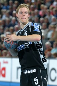 Neuzugang Manuel Liniger an der Siebenmeterlinie Neuzugang Manuel Liniger an der Siebenmeterlinie