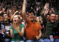 Die Magdeburger Fans konnten unerwartet fr�h �ber den Sieg jubeln.