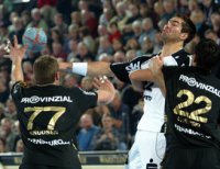 Karabatic gegen Knudsen und Lijewski.