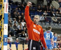 Dragan Jerkovic bejubelt den Sieg seines kroatischen Teams. Dragan Jerkovic bejubelt den Sieg seines kroatischen Teams.