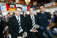 Begeisternder Empfang im Kieler Ratssaal f�r die drei Handball-Weltmeister des THW Kiel.