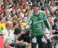 Henning Fritz kam bei zwei Siebenmetern zum Einsatz und konnte einen Strafwurf parieren.