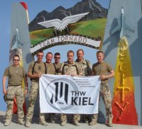 Die weit gereiste THW-Fahne Die weit gereiste THW-Fahne