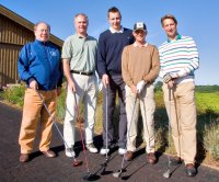 Gruppenbild: Turnierchef Rathmann, Schwenker, Jicha und Sloothaak.
