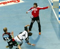 Vid Kavticnik scheitert an Silvio Heinevetter.