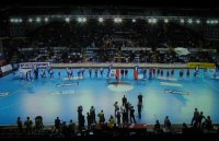 Vor dem Anpfiff in Montpellier. Vor dem Anpfiff in Montpellier.