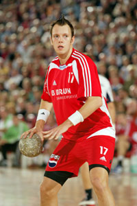 Hier noch im Melsunger Trikot, wechselte Marcus Hock über Wetzlar zum ASV Hamm und ist dort bester Torschütze. Hier noch im Melsunger Trikot, wechselte Marcus Hock über Wetzlar zum ASV Hamm und ist dort bester Torschütze.