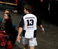 Rote Karte f�r Marcus Ahlm nach dritter Zeitstrafe in der 27. Minute.