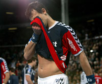 Marcin Lijewski musste fr�hzeitig das Feld verlassen.