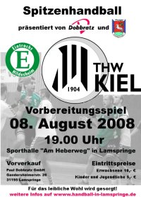 Am 8. August tritt der THW zu einem Testspiel gegen Eintracht Hildesheim in Lamspringe an. Am 8. August tritt der THW zu einem Testspiel gegen Eintracht Hildesheim in Lamspringe an.
