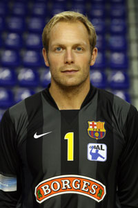 Ein Europameister zwischen den Pfosten: Der Däne Kasper Hvidt. Ein Europameister zwischen den Pfosten: Der Däne Kasper Hvidt.