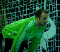 Thierry Omeyer zeigte erneut gr��tenteils eine starke Leistung und parierte unter anderem drei Siebenmeter.