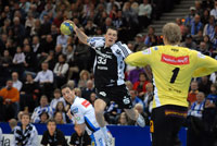 Dominik Klein spielte in der Deckung zumeist vorgezogen und erzielte im Angriff zwei Treffer. Dominik Klein spielte in der Deckung zumeist vorgezogen und erzielte im Angriff zwei Treffer.