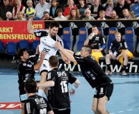 Allein unter Stralsundern: Nikola Karabatic.