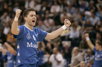 Drago Vukovic jubelt über den zweiten Finaleinzug des VfL in dieser Saison. Drago Vukovic jubelt über den zweiten Finaleinzug des VfL in dieser Saison.