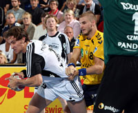 Die Achse Lund/Ahlm funktionierte gegen die L�wen ein ums andere Mal.