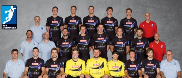 Oben von links: Arzt Dr. Goldschmidt, Schagen, Meyer, Schindler, Wittig, Lochtenbergh, Trainer Wandschneider;Mitte von links: Arzt Dr. Laps, Physioth. Neises, Balomenos, Linder, Dmytruszynski, Landsberg, Wisotzki,