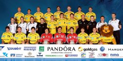 Das Team der Rhein-Neckar L�wen,  Gegner des THW am 8. September in der Sparkassen-Arena-Kiel.