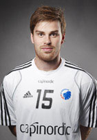 Der schwedische Rechtsau�en Fredrik Lindahl erzielte bislang erst acht Treffer in dieser Champions-League-Saison.