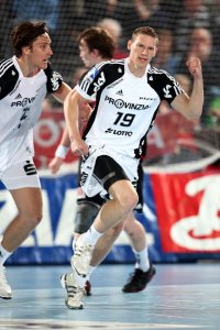 Allen Grund zur Freude hatte Tobias Reichmann: Der junge Rechtsau�en erzielte in 13 Minuten Einsatzzeit drei Tore.