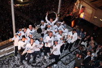 Der deutsche Meister und Champions-League-Sieger 2010 auf dem Rathausbalkon. Der deutsche Meister und Champions-League-Sieger 2010 auf dem Rathausbalkon.