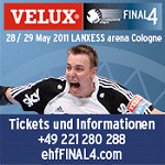 Alle Informationen zum "Final4" in der Champions League und zum Ticketverkauf finden Sie auf www.ehffinal4.com. Alle Informationen zum "Final4" in der Champions League und zum Ticketverkauf finden Sie auf www.ehffinal4.com.