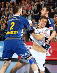 Besonders in der zweiten Halbzeit konnte sich  Marcus Ahlm auszeichnen, ihm gelangen dort f�nf seiner sechs Treffer.