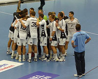 Der Spielerkreis des THW - zufrieden nach einer starken Leistung in Hamm. Der Spielerkreis des THW - zufrieden nach einer starken Leistung in Hamm.