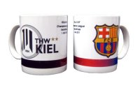 Extra zum Spiel wird eine Sonderedition des THW-Kaffeebechers verkauft.