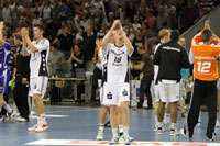 Die "Zebras" bedanken sich bei den Handballfans. Die "Zebras" bedanken sich bei den Handballfans.