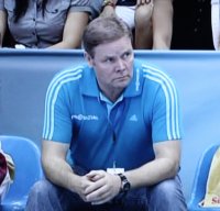 THW-Manager Klaus Elwardt war Ersatz f�r den gesperrten THW-Trainer Alfred Gislason.