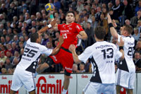 Die Kieler Deckung präsentierte sich über weite Strecken erneut stark. Die Kieler Deckung präsentierte sich über weite Strecken erneut stark.