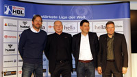v.l.n.r.: Martin Schwalb (HSV Hamburg), Uwe Kölling (TuS N-Lübbecke), Holger Kaiser (SG Flensburg-Handewitt), Klaus Elwardt (THW Kiel) v.l.n.r.: Martin Schwalb (HSV Hamburg), Uwe Kölling (TuS N-Lübbecke), Holger Kaiser (SG Flensburg-Handewitt), Klaus Elwardt (THW Kiel)