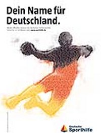 Das Handball-Motiv der Kampagne. Das Handball-Motiv der Kampagne.