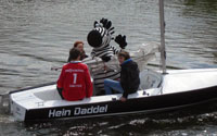 Die "Hein Daddel" auf hoher See. Die "Hein Daddel" auf hoher See.