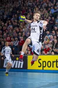 Aron Palmarsson gl�nzte erneut als Ideengeber und Torsch�tze.