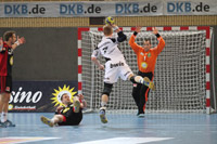 Rene Toft Hansen erzielte seine fünf Treffer alle im ersten Durchgang. Rene Toft Hansen erzielte seine fünf Treffer alle im ersten Durchgang.