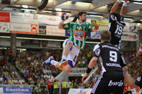 Momir Rnic erzielte sieben seiner neun Treffer im ersten Durchgang. Momir Rnic erzielte sieben seiner neun Treffer im ersten Durchgang.