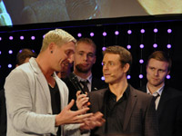 Stefan Kretzschmar hielt eine Laudatio f�r den THW.